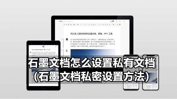 石墨文档怎么设置私有文档（石墨文档私密设置方法）