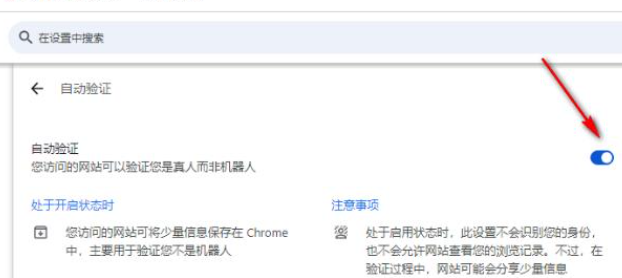 《谷歌浏览器》开启自动验证功能操作方法