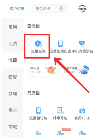 《电信》查流量的操作方法