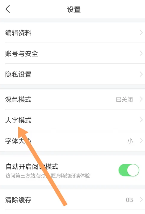 《今日头条》如何设置大字模式